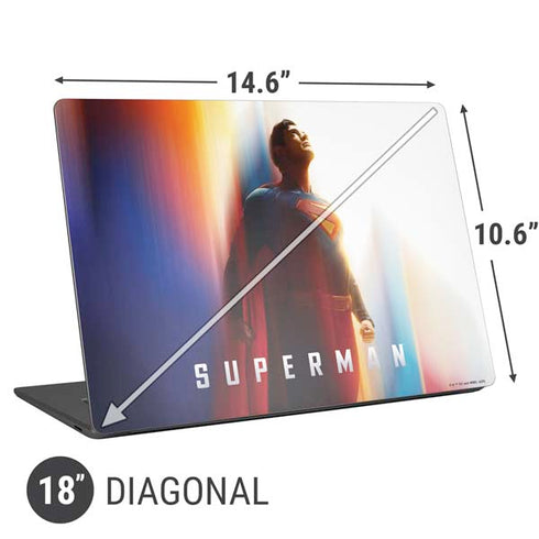 Superman 2025 Man of Steel Ascension Heroic Glow Universal Laptop 18in (14.6 x 10.6in) Skin