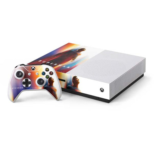 Superman 2025 Man of Steel Ascension Heroic Glow Xbox One S Console and Controller Bundle Skin