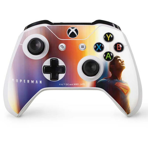 Superman 2025 Man of Steel Ascension Heroic Glow Xbox One S Console and Controller Bundle Skin