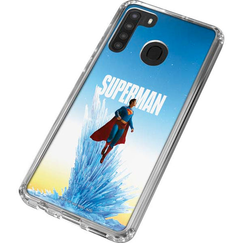 Superman 2025 Fortress of Solitude Classic Rise Galaxy A21 Clear Case