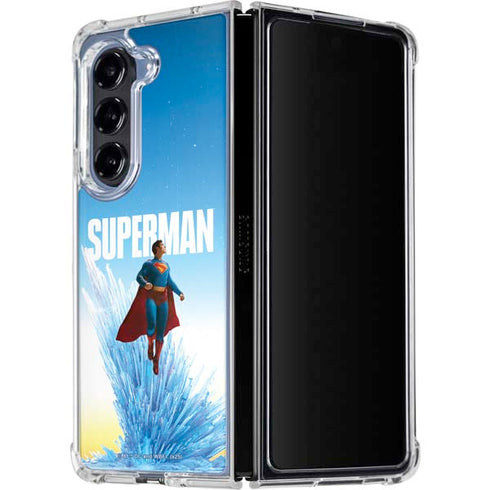 Superman 2025 Fortress of Solitude Classic Rise Galaxy Z Fold5 5G Clear Case