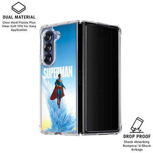 Superman 2025 Fortress of Solitude Classic Rise Galaxy Z Fold6 Clear Case