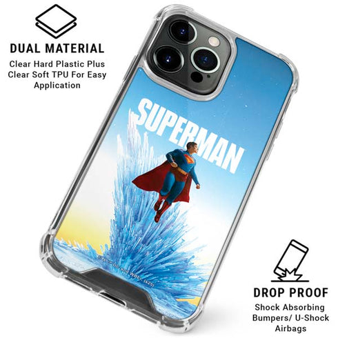 Superman 2025 Fortress of Solitude Classic Rise iPhone 16 Pro Clear Case