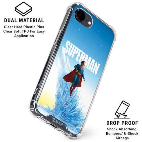 Superman 2025 Fortress of Solitude Classic Rise iPhone 16e Clear Case