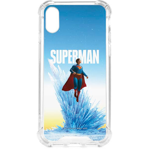 Superman 2025 Fortress of Solitude Classic Rise iPhone XS Clear Case