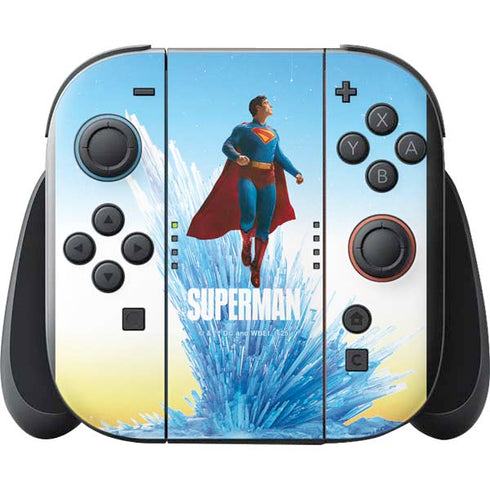 Superman 2025 Fortress of Solitude Classic Rise Nintendo Switch 2 (2025) with Joy-Con Skin