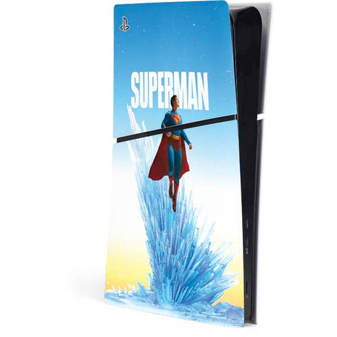 Superman 2025 Fortress of Solitude Classic Rise PS5 Slim Digital Edition Console Skin