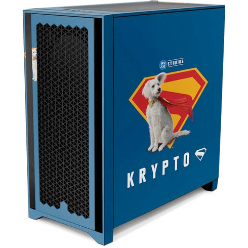 Superman 2025 Krypto the Super Dog Corsair 4000D Tempered Glass Mid-Tower ATX Case Skin