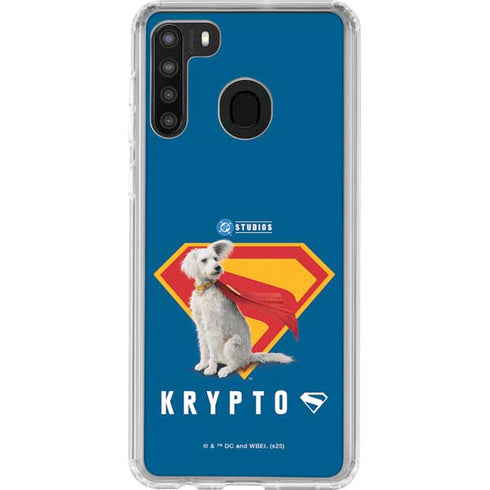 Superman 2025 Krypto the Super Dog Galaxy A21 Clear Case