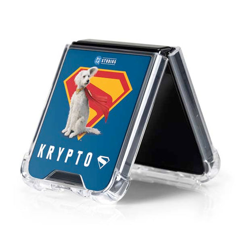 Superman 2025 Krypto the Super Dog Galaxy Z Flip5 5G Clear Case