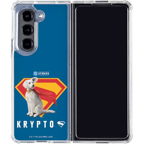 Superman 2025 Krypto the Super Dog Galaxy Z Fold5 5G Clear Case