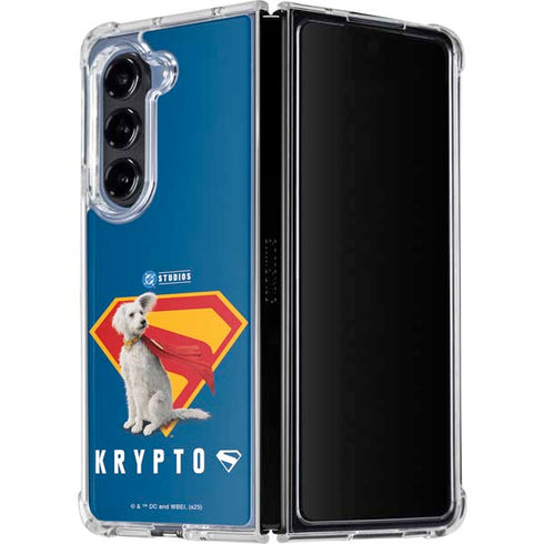 Superman 2025 Krypto the Super Dog Galaxy Z Fold5 5G Clear Case