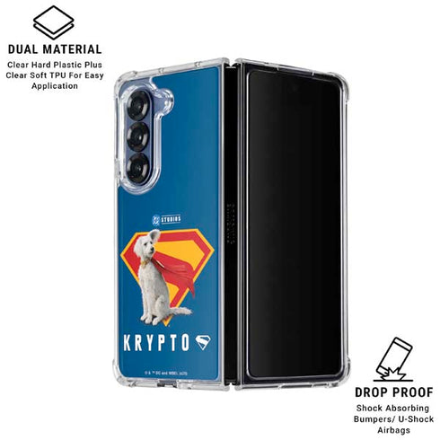 Superman 2025 Krypto the Super Dog Galaxy Z Fold6 Clear Case