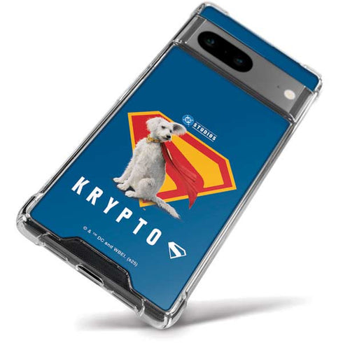 Superman 2025 Krypto the Super Dog Google Pixel 8a Clear Case