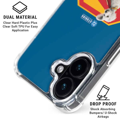 Superman 2025 Krypto the Super Dog iPhone 16 Clear Case