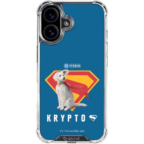 Superman 2025 Krypto the Super Dog iPhone 16 Plus Clear Case