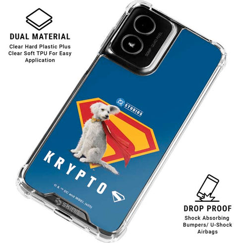 Superman 2025 Krypto the Super Dog Moto G Power 5G (2024) Clear Case