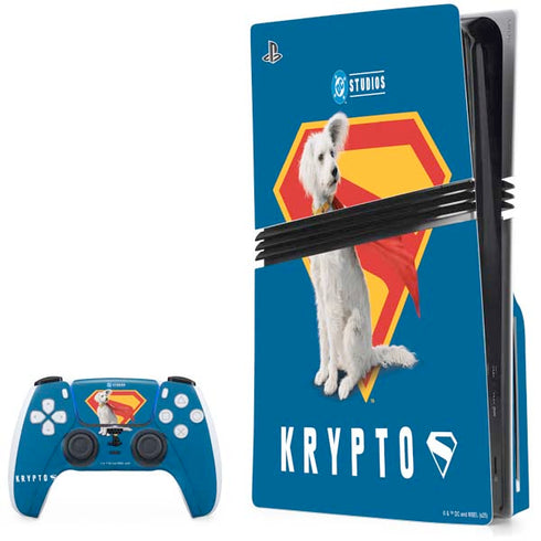 Superman 2025 Krypto the Super Dog PS5 Pro Disk Bundle Skin