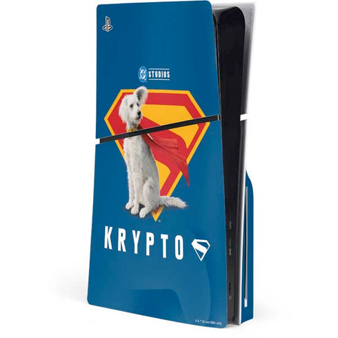 Superman 2025 Krypto the Super Dog PS5 Slim Disk Console Skin