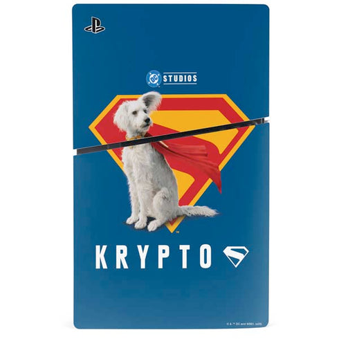 Superman 2025 Krypto the Super Dog PS5 Slim Disk Console Skin