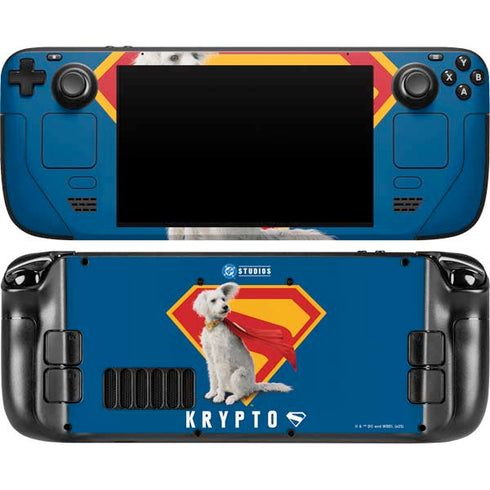 Superman 2025 Krypto the Super Dog Steam Deck Handheld Gaming Computer OLED Skin