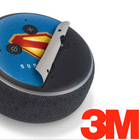Superman 2025 Classic Superman Shield Emblem Amazon Echo Dot Skin