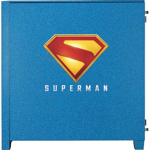 Superman 2025 Classic Superman Shield Emblem Corsair 4000D Tempered Glass Mid-Tower ATX Case Skin