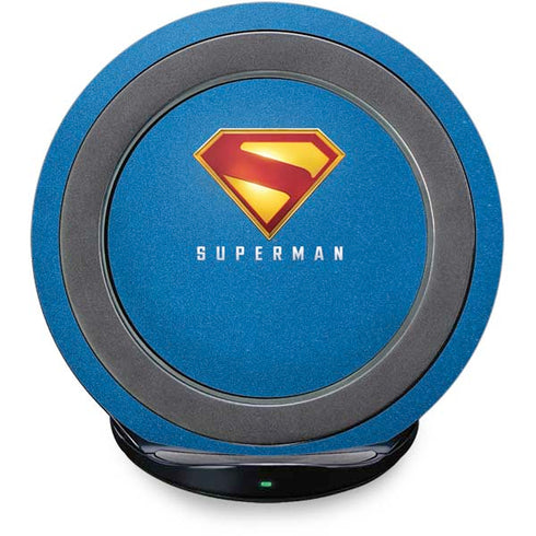 Superman 2025 Classic Superman Shield Emblem Fast Charge Wireless Charging Stand Skin