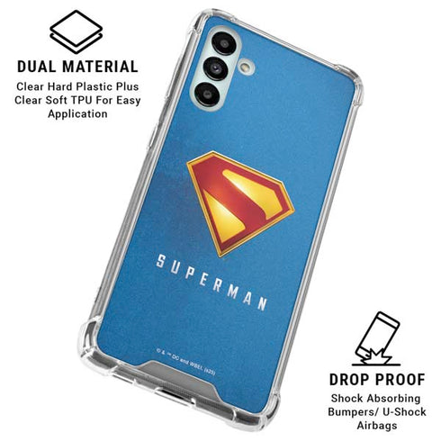 Superman 2025 Classic Superman Shield Emblem Galaxy A13 5G Clear Case