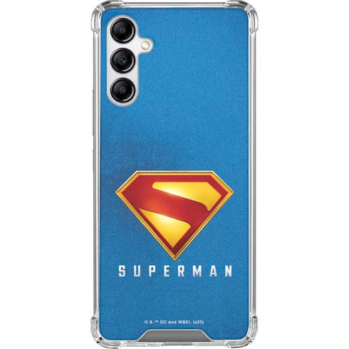 Superman 2025 Classic Superman Shield Emblem Galaxy A14 5G Clear Case
