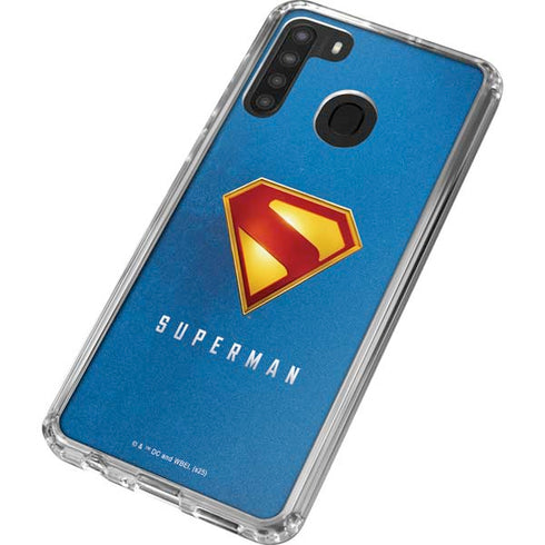 Superman 2025 Classic Superman Shield Emblem Galaxy A21 Clear Case