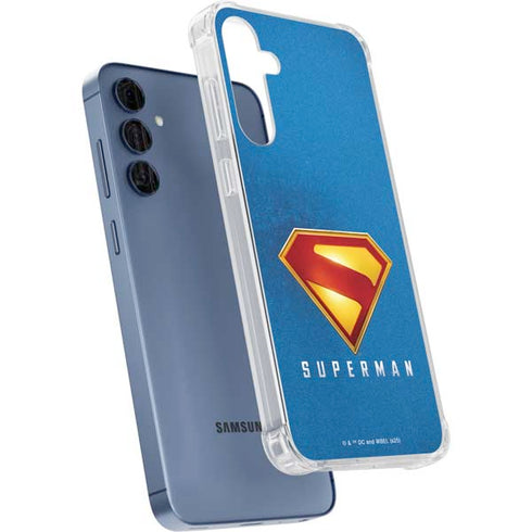 Superman 2025 Classic Superman Shield Emblem Galaxy A55 5G Clear Case
