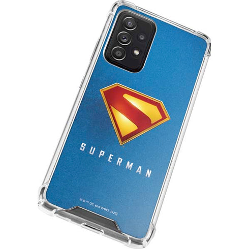 Superman 2025 Classic Superman Shield Emblem Galaxy A72 5G Clear Case