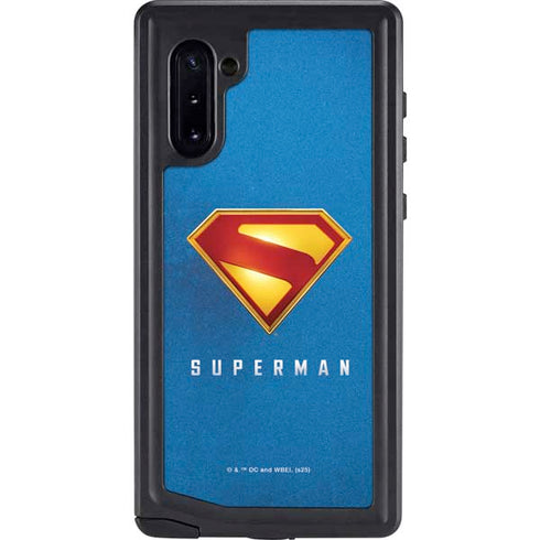 Superman 2025 Classic Superman Shield Emblem Galaxy Note 10 Waterproof Case