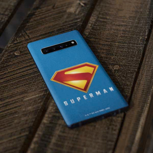 Superman 2025 Classic Superman Shield Emblem Galaxy S10 Plus Skin