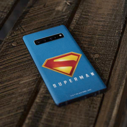 Superman 2025 Classic Superman Shield Emblem Galaxy S10 Skin