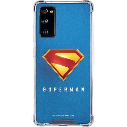 Superman 2025 Classic Superman Shield Emblem Galaxy S20 FE Clear Case
