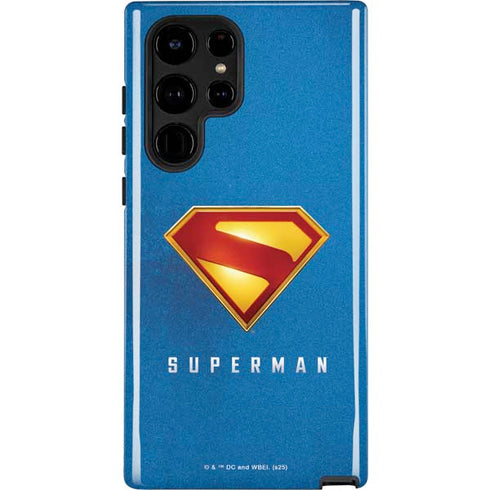 Superman 2025 Classic Superman Shield Emblem Galaxy S22 Ultra Pro Case