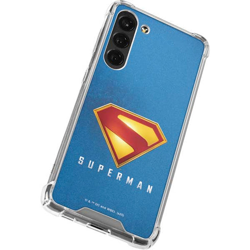 Superman 2025 Classic Superman Shield Emblem Galaxy S23 FE Clear Case