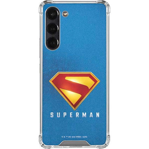 Superman 2025 Classic Superman Shield Emblem Galaxy S23 Plus Clear Case