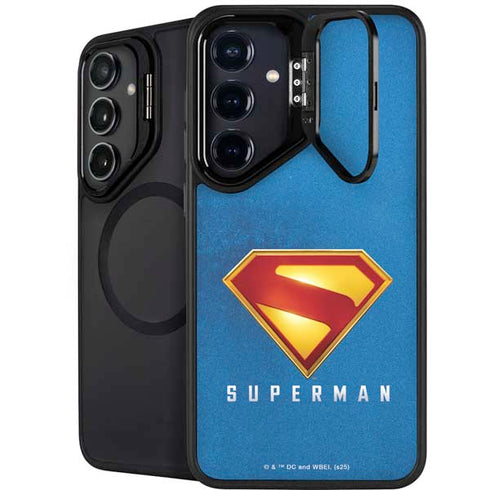 Superman 2025 Classic Superman Shield Emblem Galaxy S24 Kickstand Case