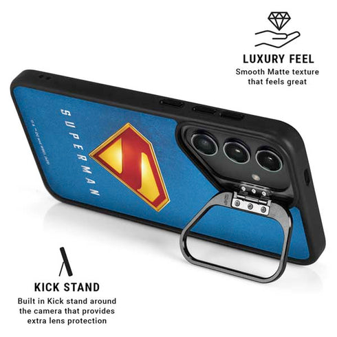 Superman 2025 Classic Superman Shield Emblem Galaxy S24 Kickstand Case