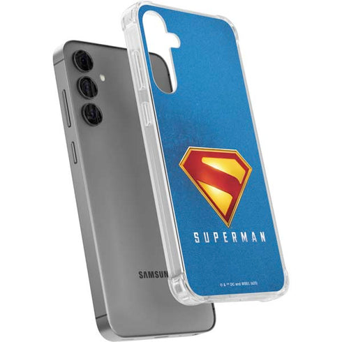 Superman 2025 Classic Superman Shield Emblem Galaxy S24 Plus Clear Case