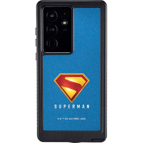 Superman 2025 Classic Superman Shield Emblem Galaxy S24 Ultra Waterproof Case