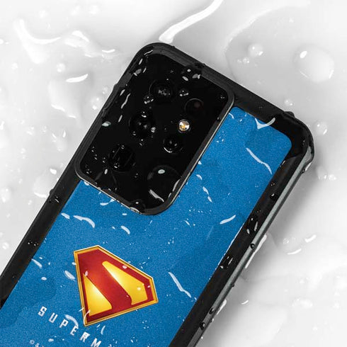 Superman 2025 Classic Superman Shield Emblem Galaxy S24 Ultra Waterproof Case