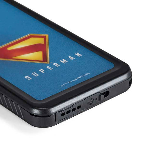 Superman 2025 Classic Superman Shield Emblem Galaxy S24 Waterproof Case