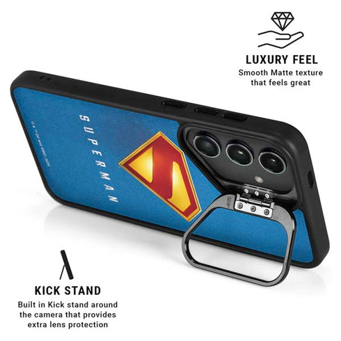 Superman 2025 Classic Superman Shield Emblem Galaxy S25 Plus Kickstand Case