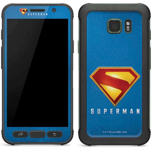 Superman 2025 Classic Superman Shield Emblem Galaxy S7 Active Skin