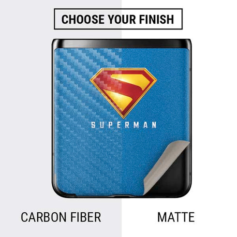 Superman 2025 Classic Superman Shield Emblem Galaxy Z Flip Skin