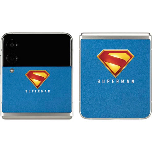 Superman 2025 Classic Superman Shield Emblem Galaxy Z Flip3 5G Skin